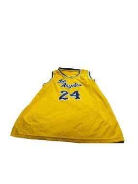 Kobe Bryant #24 Black Mamba The City Of Angels Basketball Jersey Youth Size L